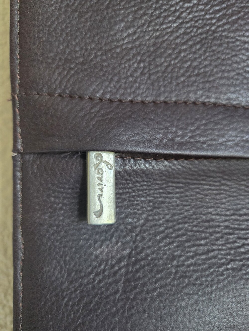 vintage 90s lavive dark brown leather  crossbody bag multi pocket organizer - Picture 7 of 10